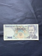 Banknot PRL 200 zł 1988 rok - Seria EM