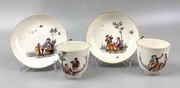 Filiżanki Höchst 1750-1765 r. Unikaty 2 kpl