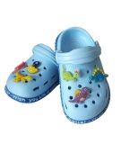 Chodaki klapki chłopięce crocs 14,5 cm świecące Dinozaury kapcie piankowe