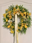 Wianek na drzwi wejściowe dekoracja ozdoba wiosenna na prezent Nowy Dom