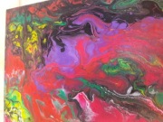 Obraz akrylowy pouring 50x30