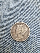 USA ONE DIME Mercury ( 10 Centów ) 1943 ŚLICZNY STAN ,Menniczy D