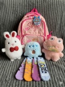 Plecak Paw Patrol Skye + 3 maskotki + 4 pary skarpetek Bluey ZESTAW