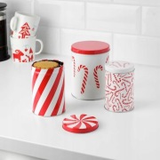 Puszki metalowe świąteczne Candy Cane 3 sztuki