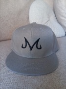 Nowa Czapka Dragon Ball Z Majin Buu | Symbol M | Szara Snapback