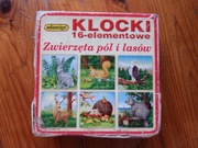 zwierzęta Edukacyjne Klocki Puzzle Układanka 6w1