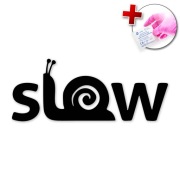 NAKLEJKA NA SAMOCHÓD AUTO LAPTOP - ŚLIMAK SLOW POWOLI