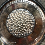 Miedziany talerzyk dekoracyjny ze znakami zodiaku – 17 cm