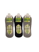 3x Skarpety Damskie Stopki Niskie-Baleriny z Silikonem na Piętach 