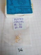 Haczyki wedkarskie nr.20  Mustad  / 10 szt.  z  łopatką ,zolte .