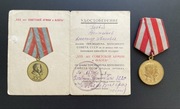 Medal 30 lat Armii Radzieckiej i Floty ZSRR z legitymacją