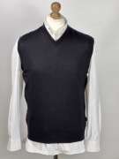 Bezrękawnik Clipper M L czarny 100% wełna Woolmark unisex elegancki