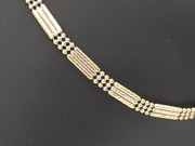 Przepiekny lancuszek 3 kolory zlota 40cm 8.68g proba 760