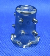 Naparstek Kolekcjonerski Szklany Szary Artystyczny 