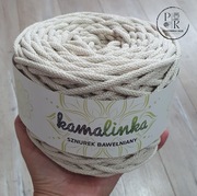 Sznurek bawełniany z rdzeniem KamaLINKA 037 jasny beż  5mm 100m