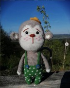 Małpka miś szydełko prezent dla dziecka handmade 