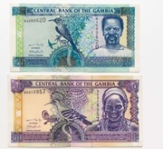 Gambia 25 i 50  dalasi 2001 P.22-23a Zestaw 2 sztuk -UNC