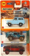 3x Samochodziki Matchbox / Hot Wheels – Ford Bronco, Range Rover, Ram 1500