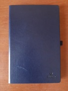 Granatowy notatnik notes w linie z zakładką i gumką na długopis A5 Zurich