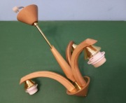 Żyrandol drewniany 3 ramiona / lampa wisząca sprawna RETRO E27
