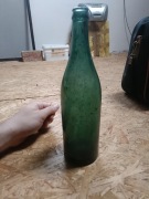 „Stara zielona butelka 0,75 vintage PRL grube szkło”
