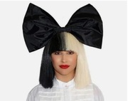 Peruka do kostiumu Sia 2 odcienie pół blond czarna  Halloween Karnawał 