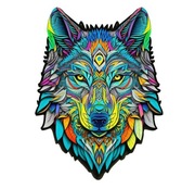 Puzzle drewniane Witcher układanka wooden łamigłówka wilk XXL Dla dzieci