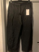 ZARA spodnie szerokie casual satyna nylon oversize czarne