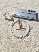 Biżuteryjna smycz do telefonu Perła, Fluo Kamień rzeczny,Mattè Prism