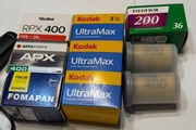 Klisze do fotografii analogowej Kodak Ultramax 400 i inne