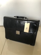 Teczka skórzana - czarna - męska aktówka