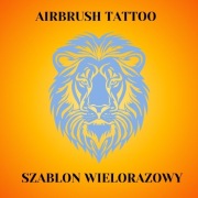 Szablon do tatuaży Airbrush, wielorazowy Lew