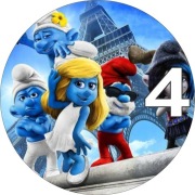 Pan Opłatek na tort - SMERFY