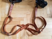 Szelki na aparaty fotograficzne, pasek brązowy