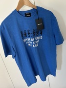 Niebieski t-shirt Gas L regular fit