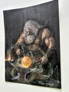 Obraz oryginalny „Svarog” – fantasy art, mixed media, mitologia słowiańska