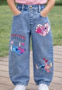 Jeansy spodnie baggy dla dziewczynki – Stitch