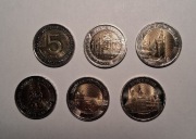 zestaw 6-ciu monet okolicznościowych 5-cio zł. z serii ,, Odkryj Polskę".