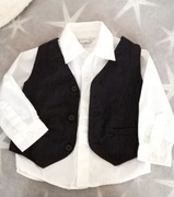 H&M spodnie i kamizelka zestaw na święta dla chłopca rozm. 80 9-12M