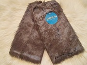 MONA polskie Nowe futrzane czarne ocieplacze, nakładki na buty