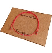 Bransoletka szczęścia srebrna kulka czerwona ona 