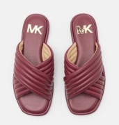 Michael Kors - nowe modne skórzane burgundowe klapki rozm. 41 skóra