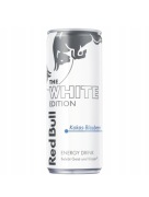 Red Bull White Edition o smaku kokosa i jagody 250 ml z Niemiec 10 sztuk