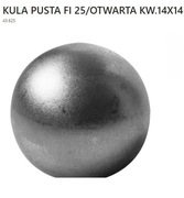 Element kuty: kula pusta fi 25/otwarta KW.14X14 ze stali czarnej