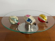 Stare Bombki 3 szt. Choinkowe Szklane PRL Ozdoby Świąteczne