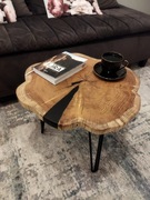 Stolik z plastra morwy białej / live edge / lite drewno / loft / japandi