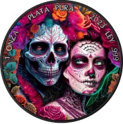 Moneta srebrna 1 oz Plata Pura .999 Día de los Muertos 2023 Meksyk