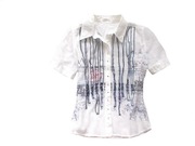 Bonita ażurowa bluzka koszula z pliskami.44/46