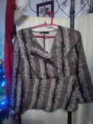 Bluzka panterka z baskinką wyprzedaż 