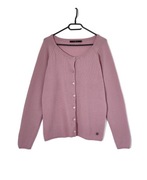 Sweter Kardigan Wełna Kaszmir Różowy Btf Cph |R. XL